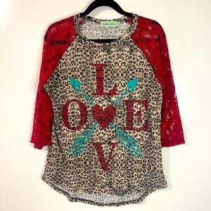 Southern Grace 3/4 length sleeve women’s top size large